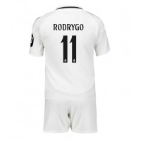 Camiseta Real Madrid Rodrygo Goes #11 Primera Equipación Replica 2024-25 para niños mangas cortas (+ Pantalones cortos)